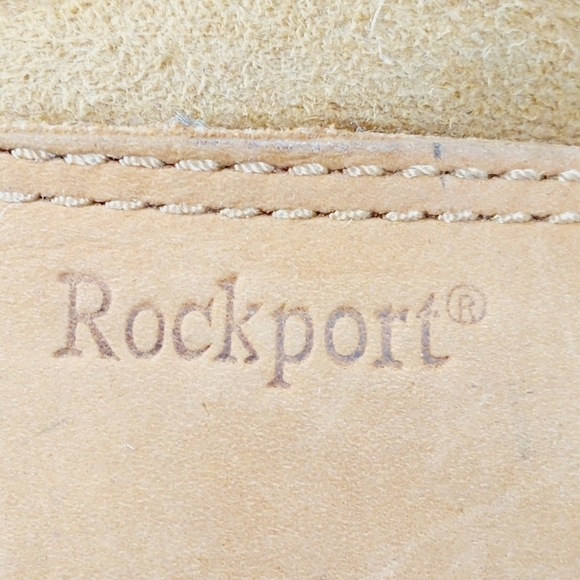 Rockport Tan Brown Leather Fold Over Fur Trim Ankle Boots D369 - Picture 9 of 13